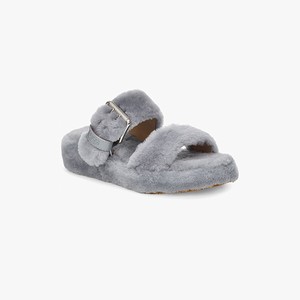 Ugg Fuzz Yeah Women Slippers Grey (2461YRONV)